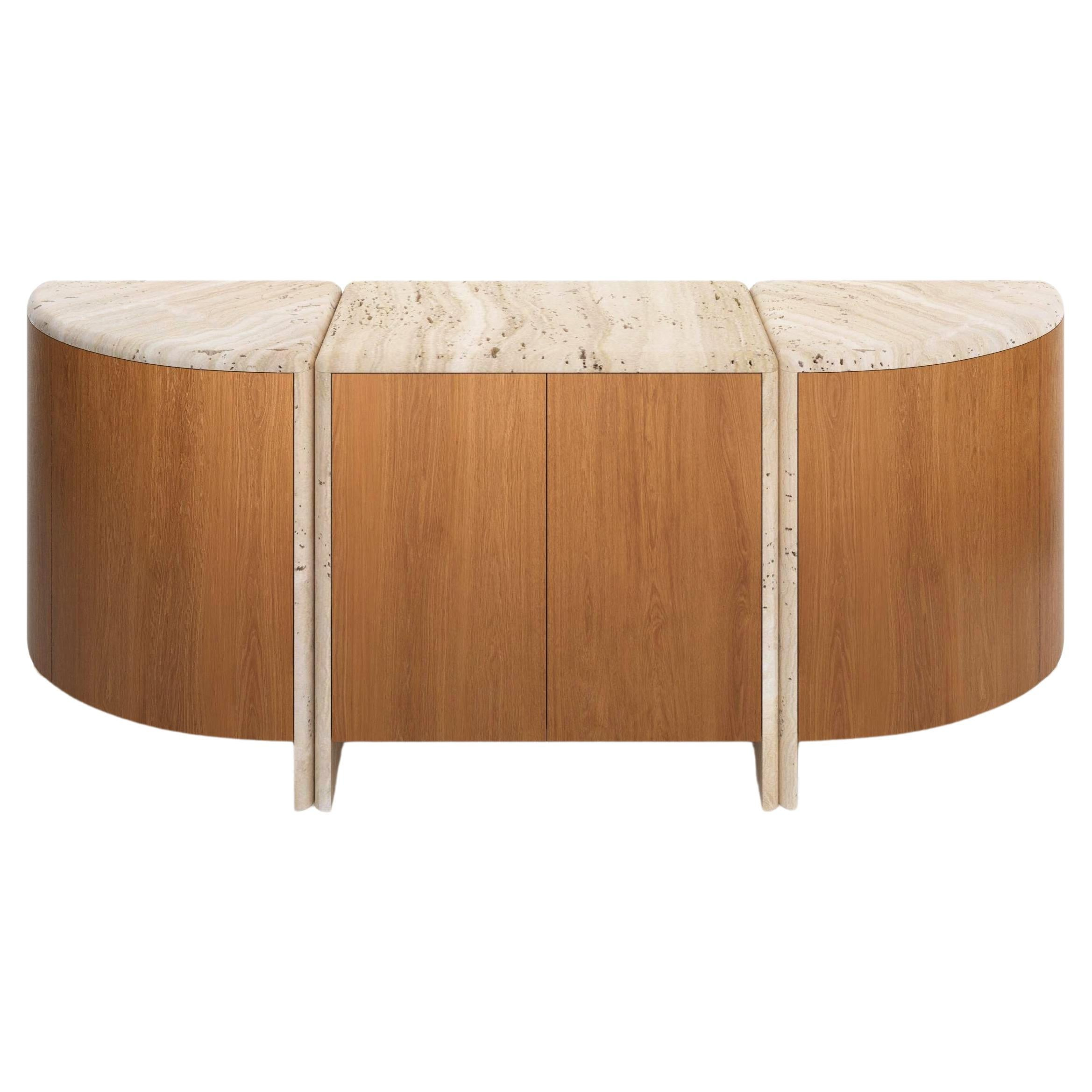 Navona Travertine And Oak Lily Credenza By Fred And Juul For Sale At ... regarding