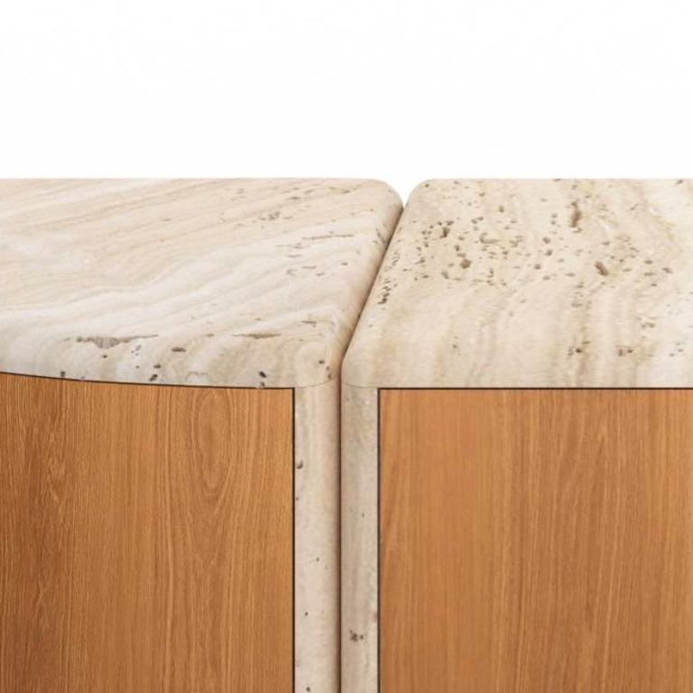 Navona Travertine And Oak Lily Credenza By Fred And Juul For Sale At ... with regard to
