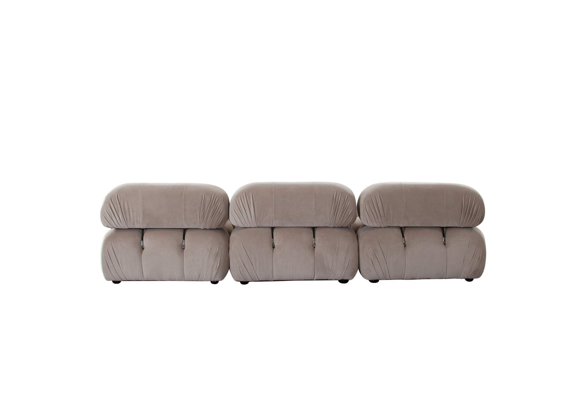 Paloma 4Pc Modular 111 Inch Reversible Chaise Sectional In Mink Tan Velvet inside