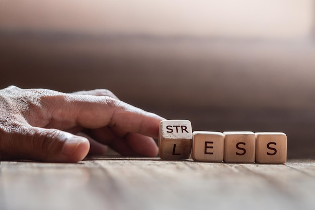 Premium Photo | Less Stress Word In Wood Dice inside Living with Less Stress How the Grace Wood Armoire Organizes Your Life