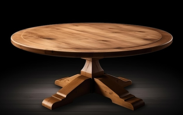 Premium Photo | The Timeless Appeal Of A Wooden Round Table regarding
