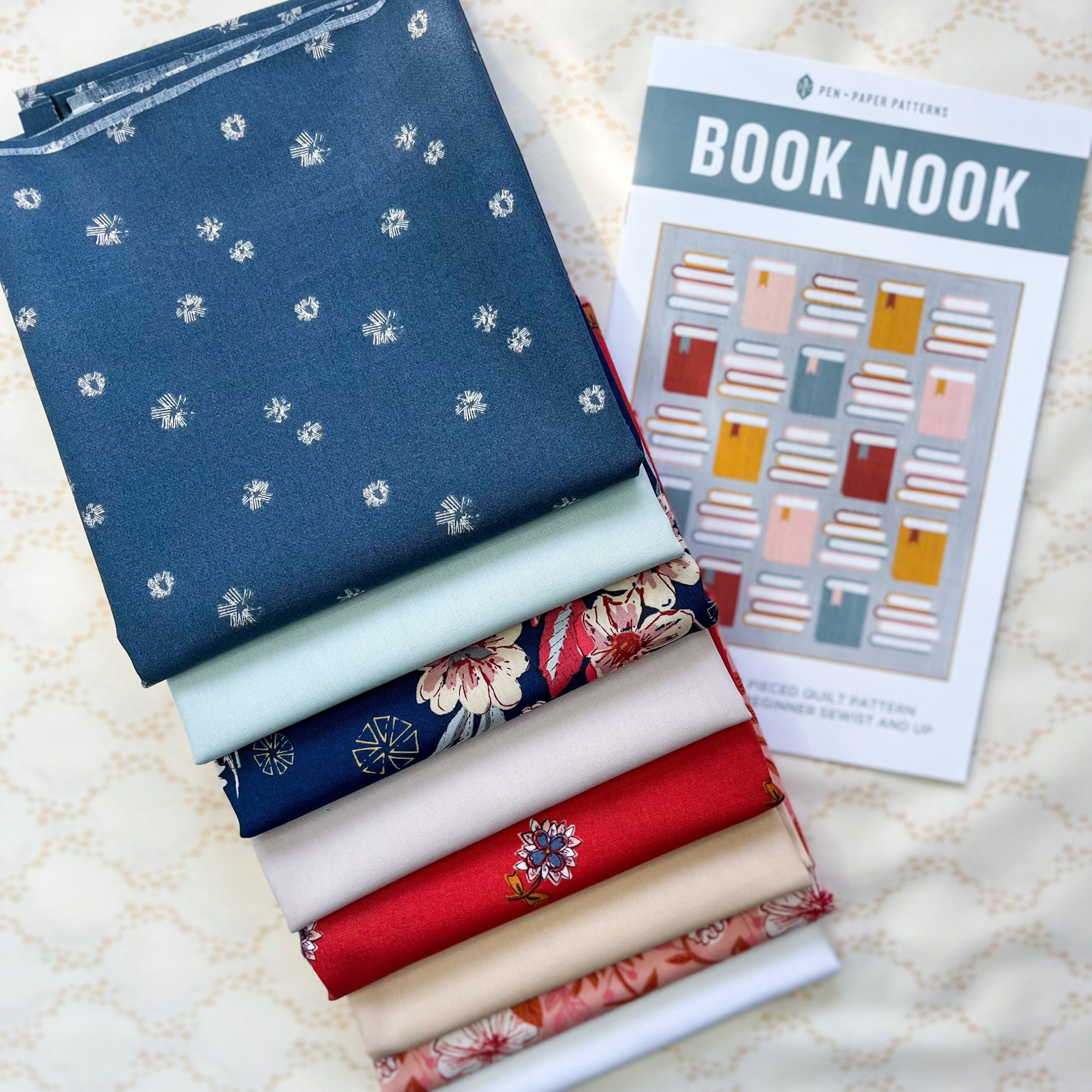 Quilt Kit Book Nook Pattern From Pen And Paper Patterns, Kindred Fabric ... regarding