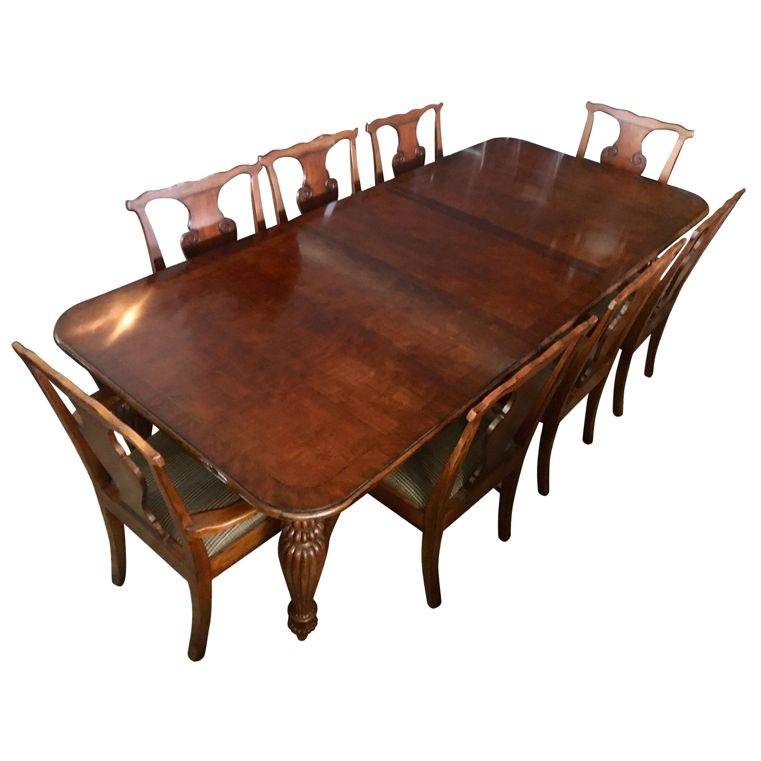 Ralph Lauren Henredon Mahogany Dining Room Set Table And Eight Chairs ... intended for Creating a Welcoming Atmosphere with the Dover Mahogany Dining Table and Chairs