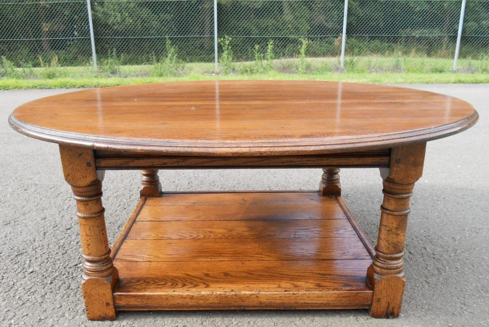 Round Oak Coffee Table - Ideas On Foter throughout Beyond Aesthetics The Practicality of Oak Round Coffee Tables