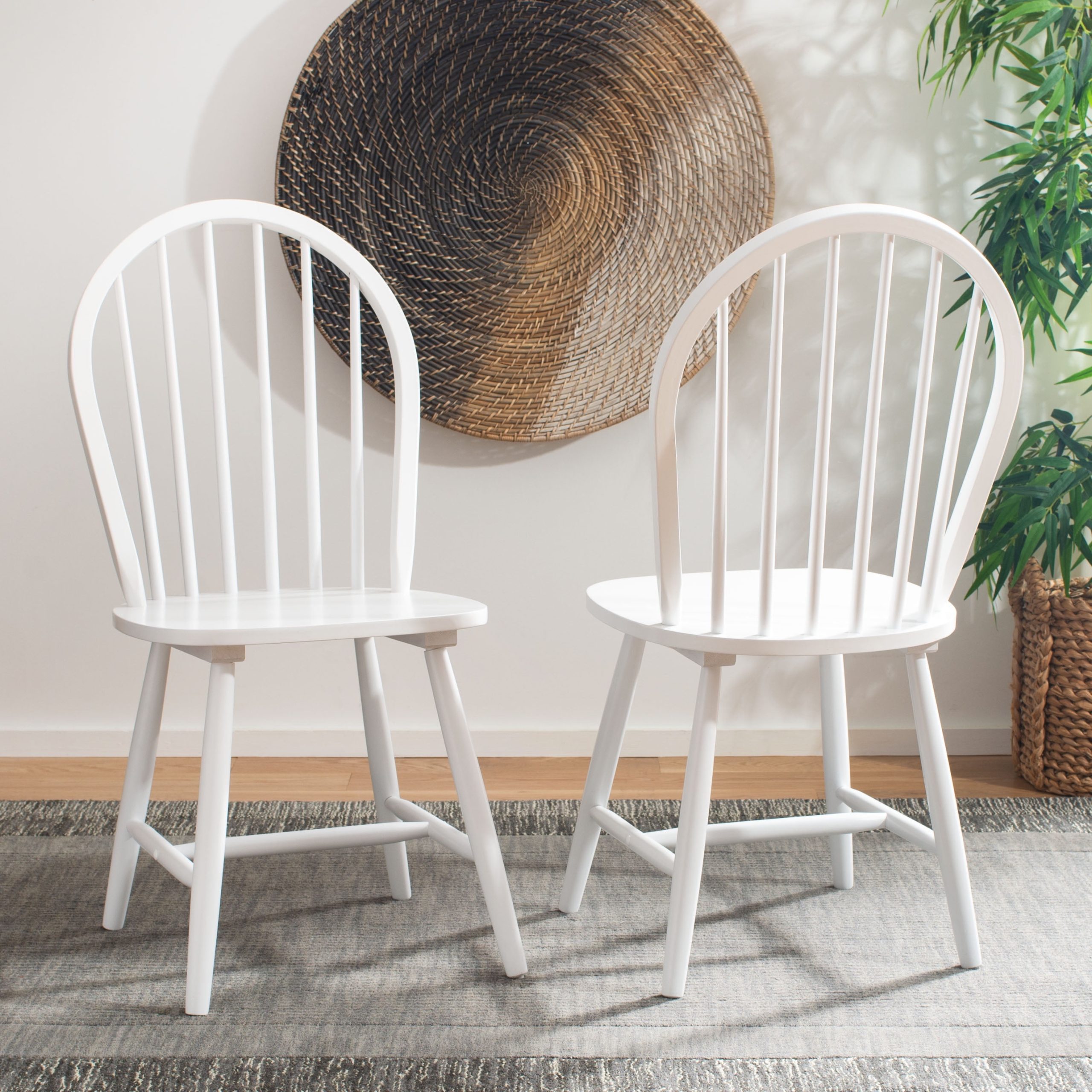 Safavieh Camden Spindle Back Dining Chair - White - Walmart.com pertaining to