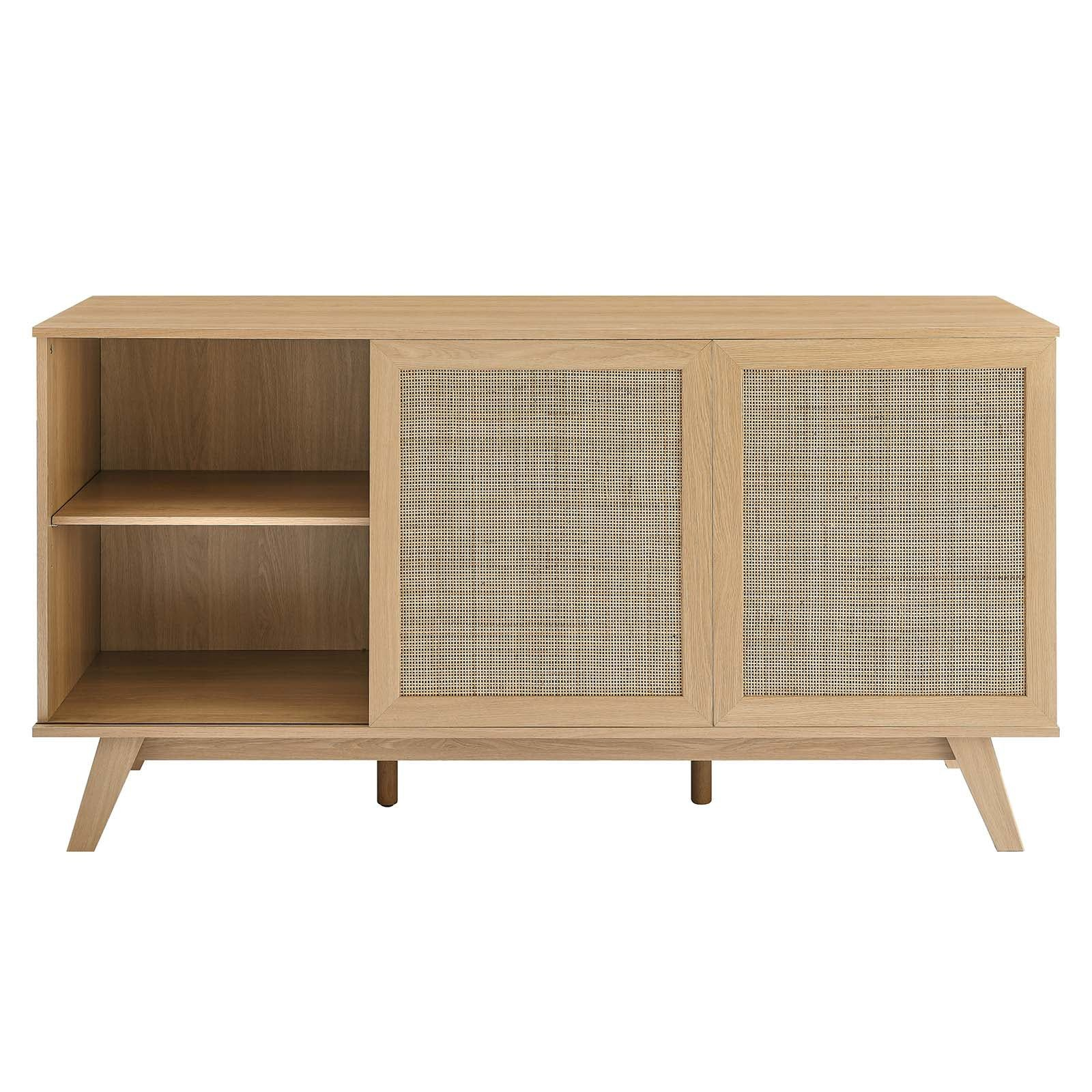 Visa | Open Shelving Units, Modway Furniture, Oak Sideboard regarding Navigating the Details of a 59 Inch Oak Sideboard for Your Space