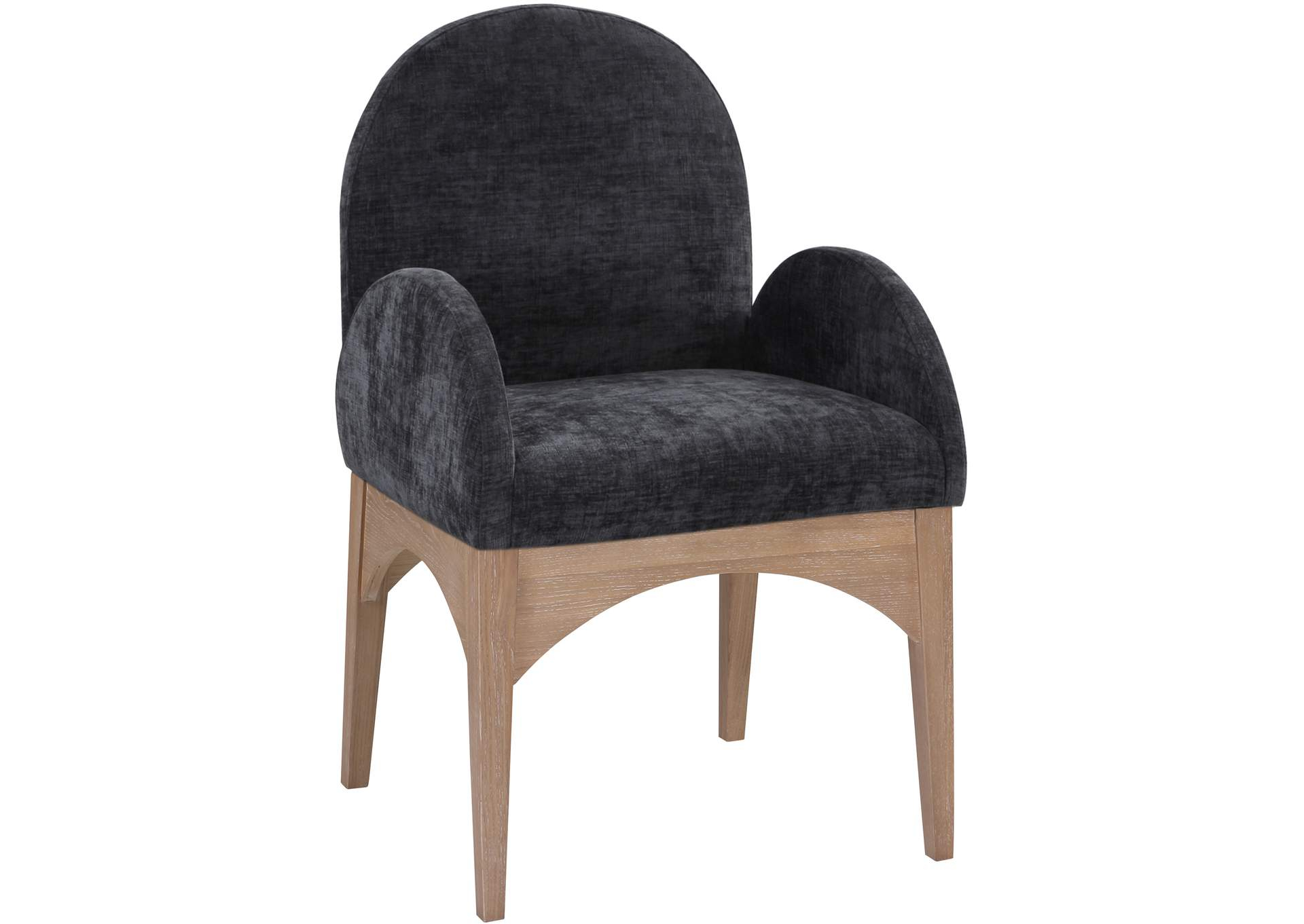 Waldorf Black Chenille Fabric Dining Chair throughout Achieving a Chic Look with Black Chenille Dining Chairs