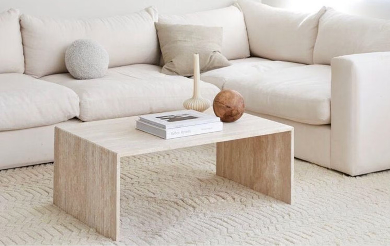 The Art of Styling Your Large Organic Travertine Coffee Table