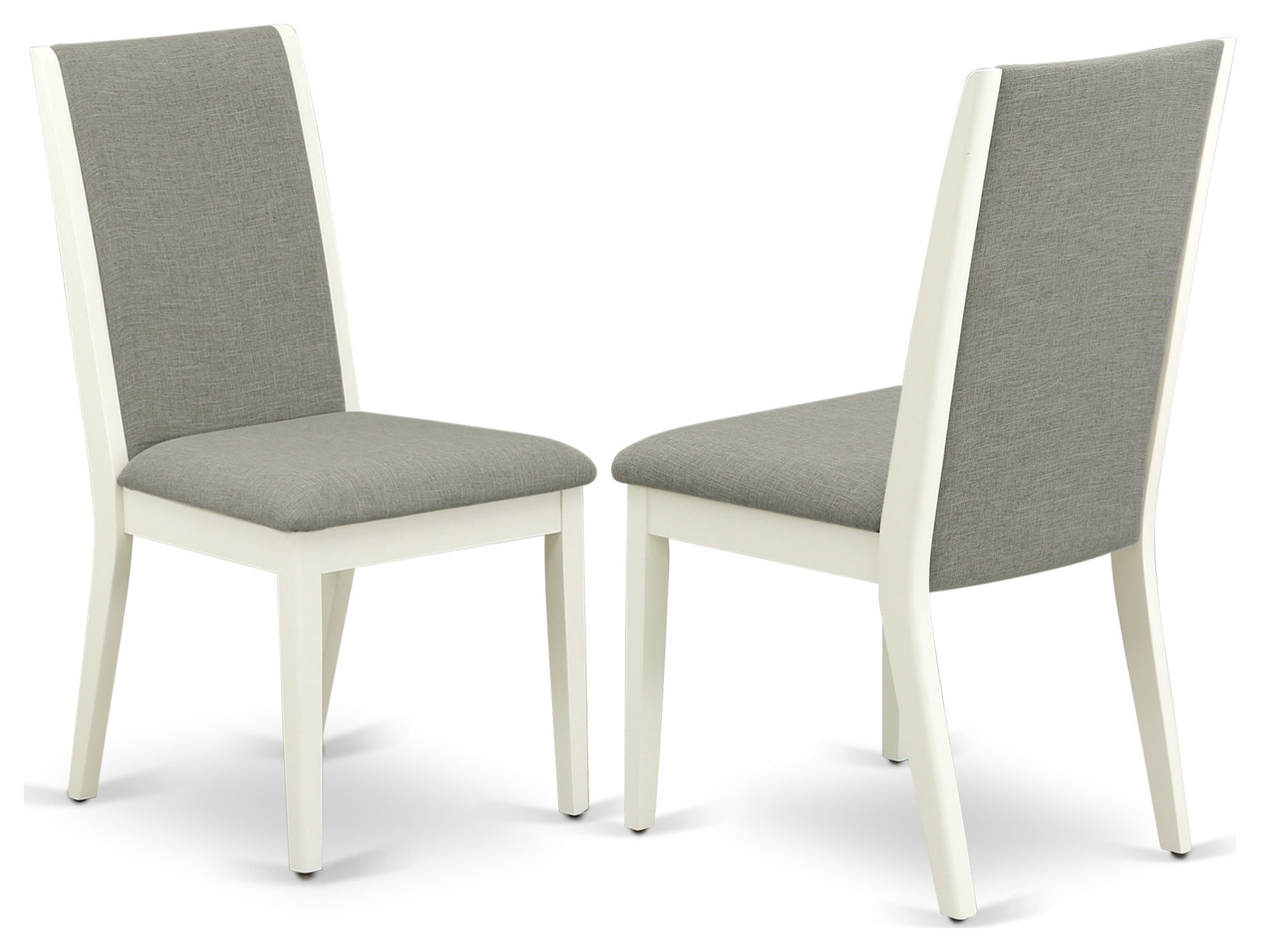 7-Piece Dining Set Wood Table Top And 6 Linen Fabric Chairs, Linen ... regarding