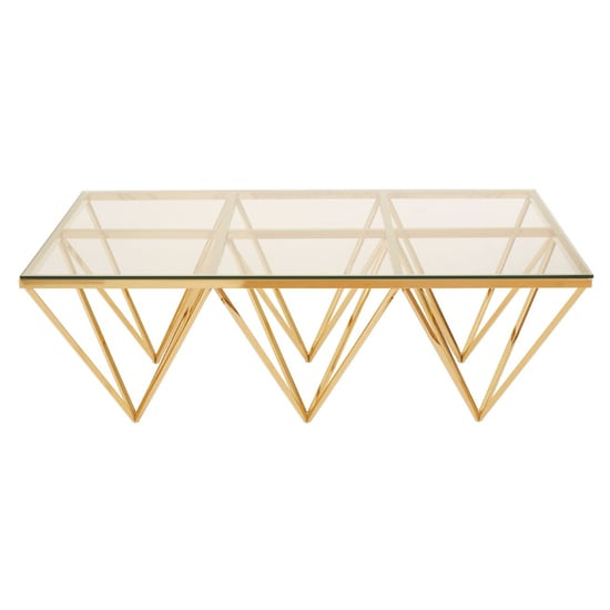 Alluras Rectangular Clear Glass Coffee Table With Silver Frame ... with regard to The Versatile Charm of Coffee Tables with Gold Frames and Clear Glass