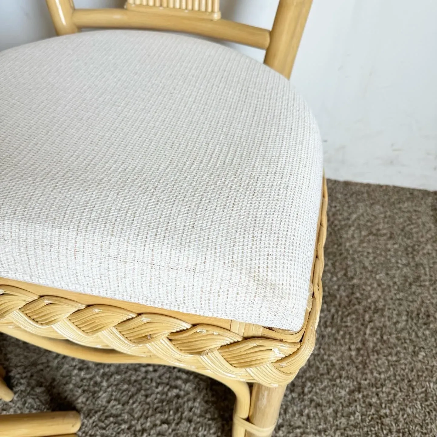 Boho Chic Bamboo Rattan Wicker Dining Set - 5 Pieces | Chairish with Beyond the Look Understanding Your Rattan Wicker Dining Set