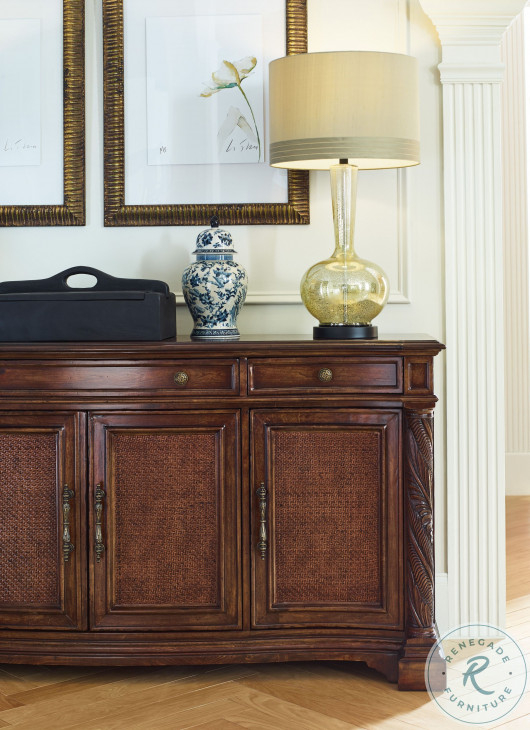 Charleston Maraschino Cherry 4 Door 3 Drawer Buffet From Hooker ... regarding Elevate Your Dining Space With a Versatile 4-Door, 3-Drawer Buffet