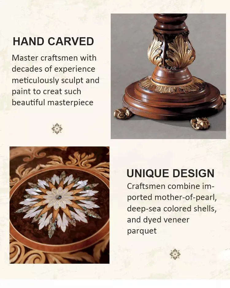 Classic Wood Dining Table With Exquisite Carvings: Elevate Your Dining ... with The Enduring Appeal of Classic Wood Dining Sets