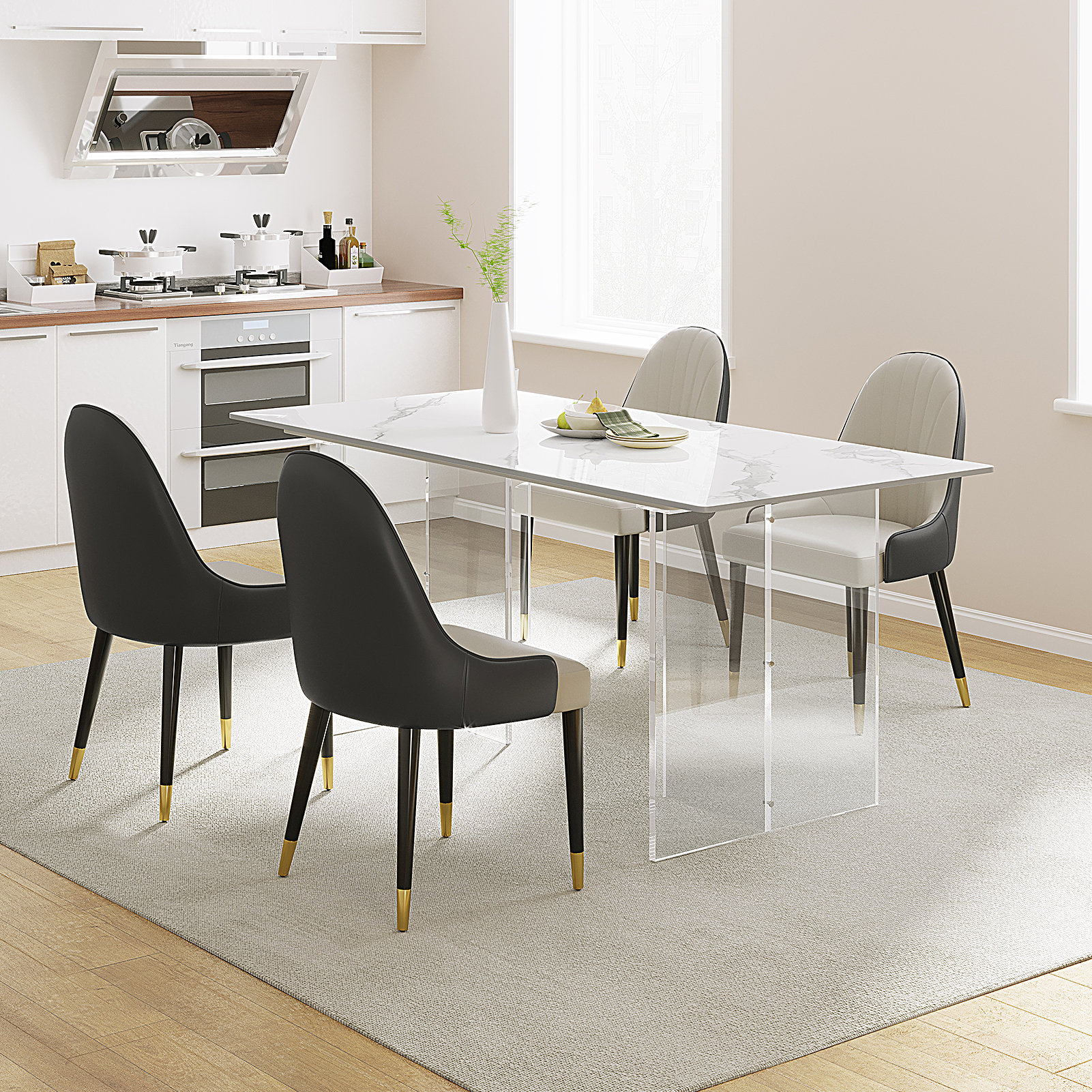Clear Acrylic Dining Table intended for Making an Impression A Look at Acrylic Dining Set Versatility
