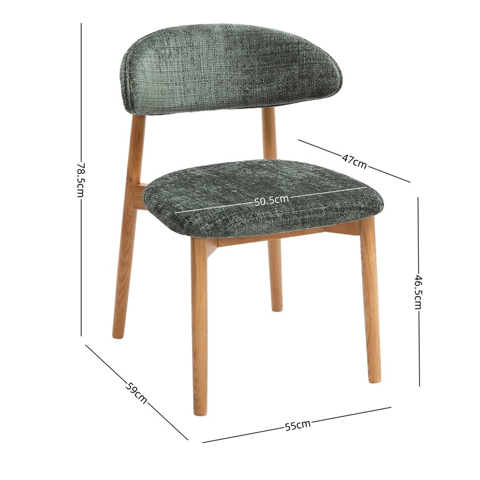 Emir Set Of 2 Dining Chair | Freedom in A Deep Dive into the Natural Finish and Chenille Fabric of Waldorf Chairs