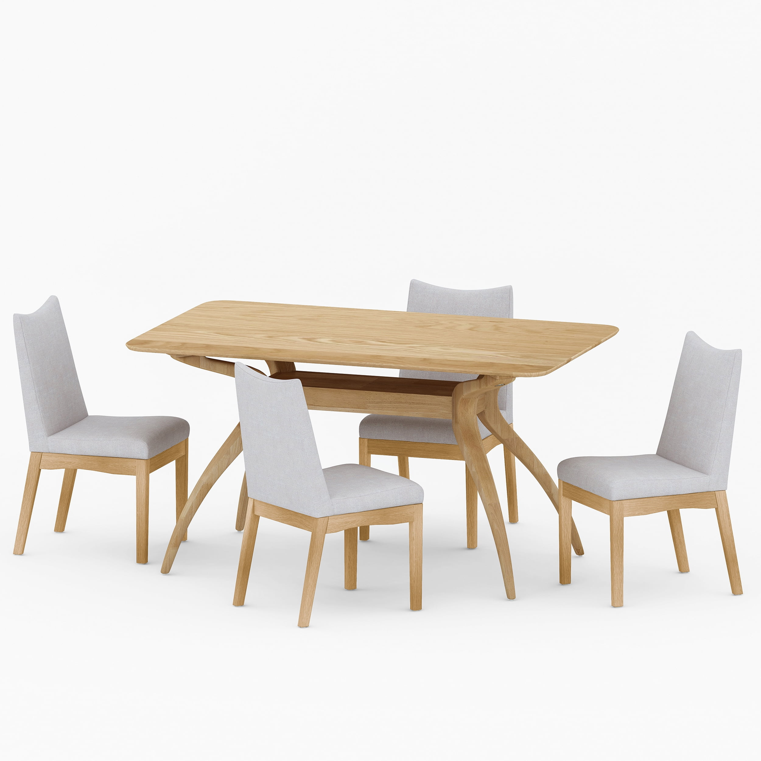 Gdf Studio Quaker Mid Century Fabric Upholstered Modern 5 Piece Dining ... intended for The Mid-Century Charm of the GDF Studio Williamsburg 5-Piece Dining Set Explored