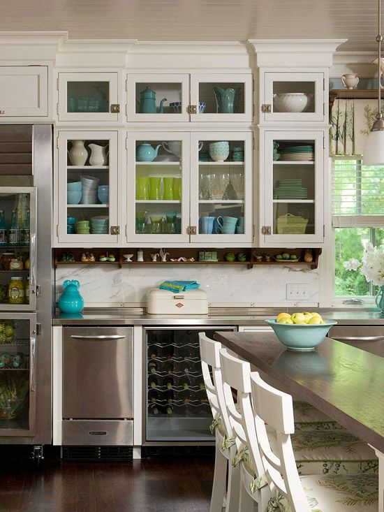 Glass Door Kitchen Cabinets: A Beautiful, Practical Choice - Home Cabinets throughout