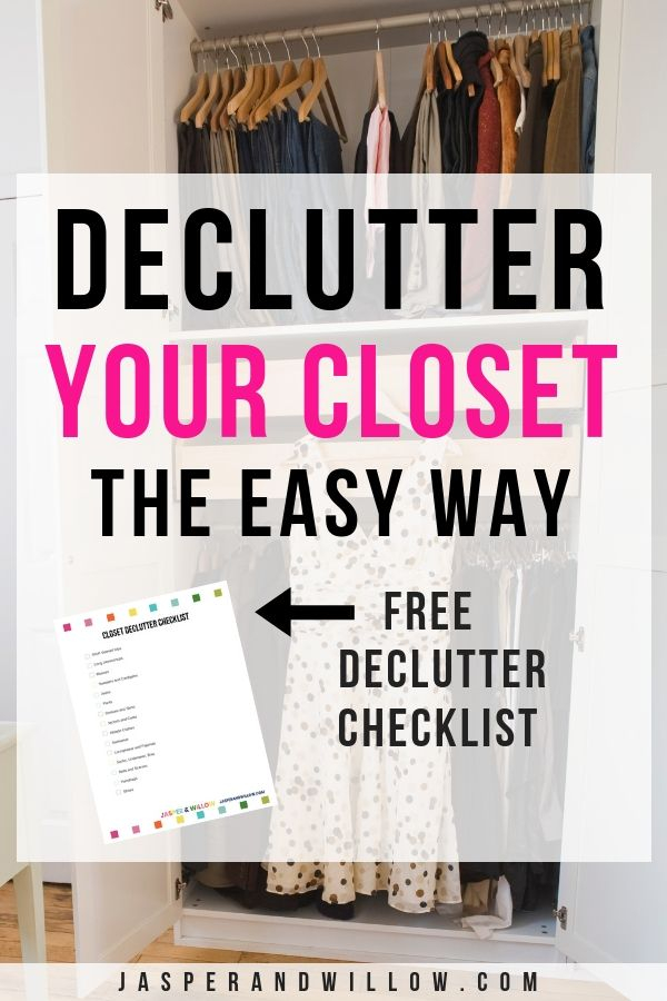 How To Declutter Your Clothes The Easy Way - Free Closet Declutter ... regarding Declutter Your Life How White Shelves Transform Wardrobe Organization