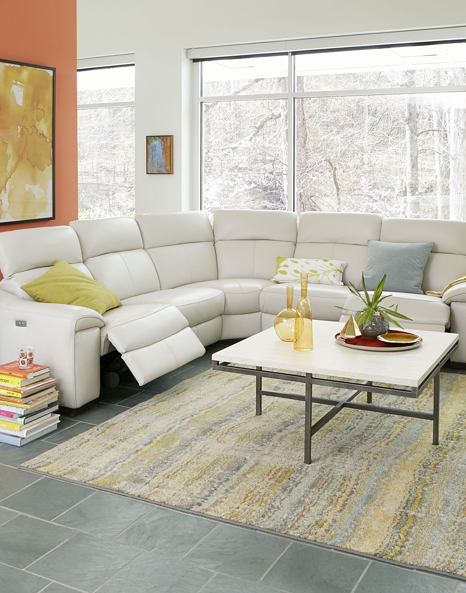 If You Have An Open Concept, Divide Your Room With The Contemporary ... regarding Designing Your Living Space Around the Dante 6-Piece Italian Leather Sectional
