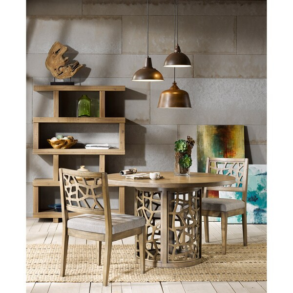 Ink And Ivy Crackle 48-Inch Round Dining Table - 80008447 - Overstock ... intended for Creating a Cozy Atmosphere with the INK+IVY Natural Dining Set