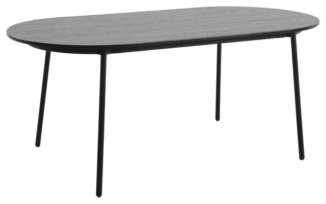 Leisuremod Tule 7-Piece Dining Set In Black Steel Frame - Midcentury ... within The Enduring Appeal of the LeisureMod Tule Dining Set for Modern Homes