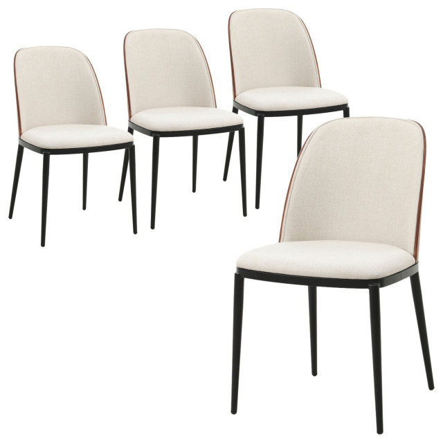 Leisuremod Tule Mid-Century Modern Dining Side Chair Set Of 4, Walnut ... regarding The Enduring Appeal of the LeisureMod Tule Dining Set for Modern Homes