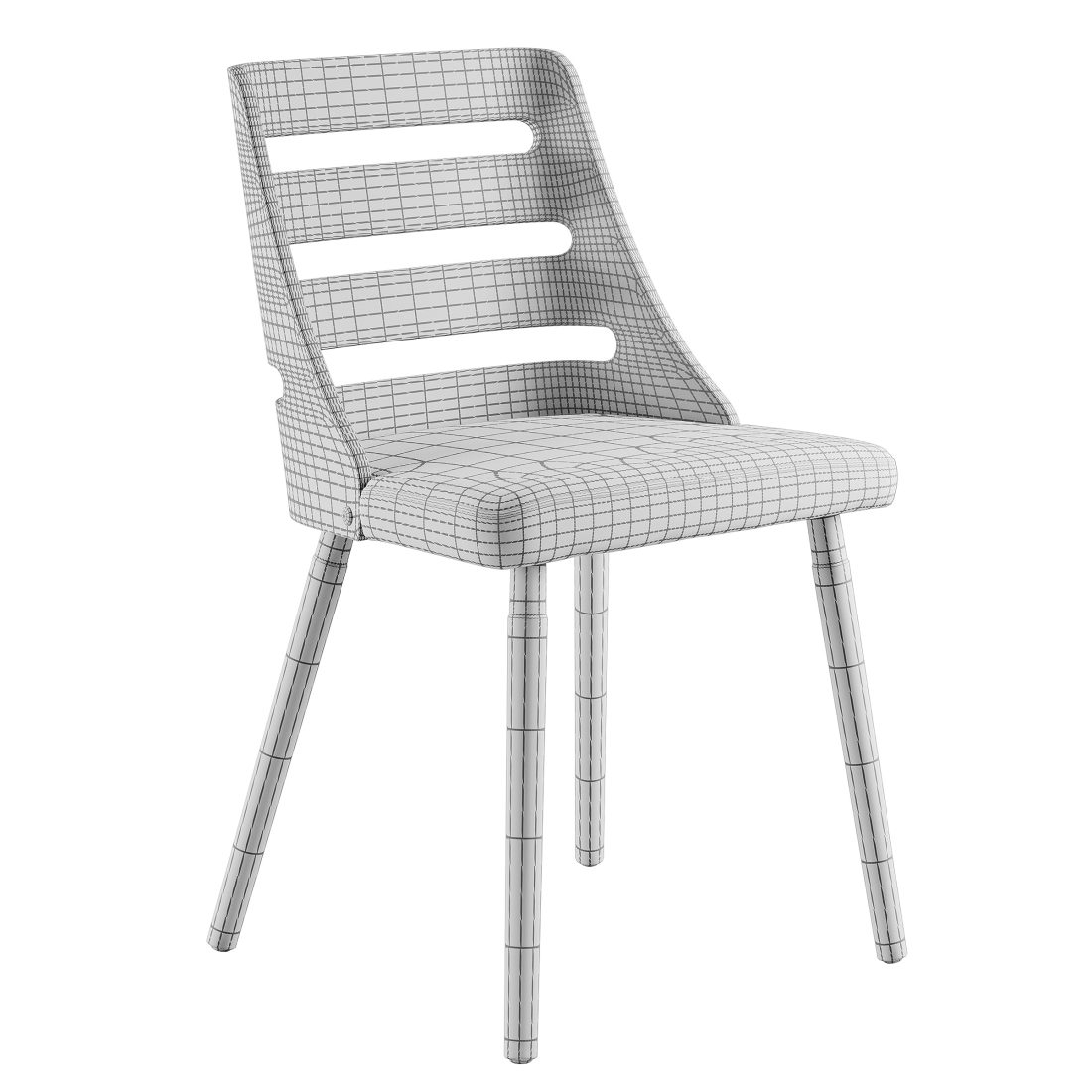 Lumisource Trevi Mid Century Modern Dining Chair - 3D Model For Corona within A Closer Look at the LumiSource Trevi Dining Chair in Subtle Gray Hues