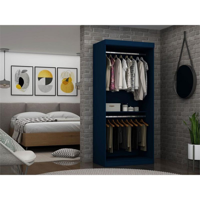 Manhattan Comfort Mulberry Double Hanging Wood Wardrobe Closet In ... in Maximizing Your Space The Manhattan Comfort Lee Wardrobe Closet 2.0