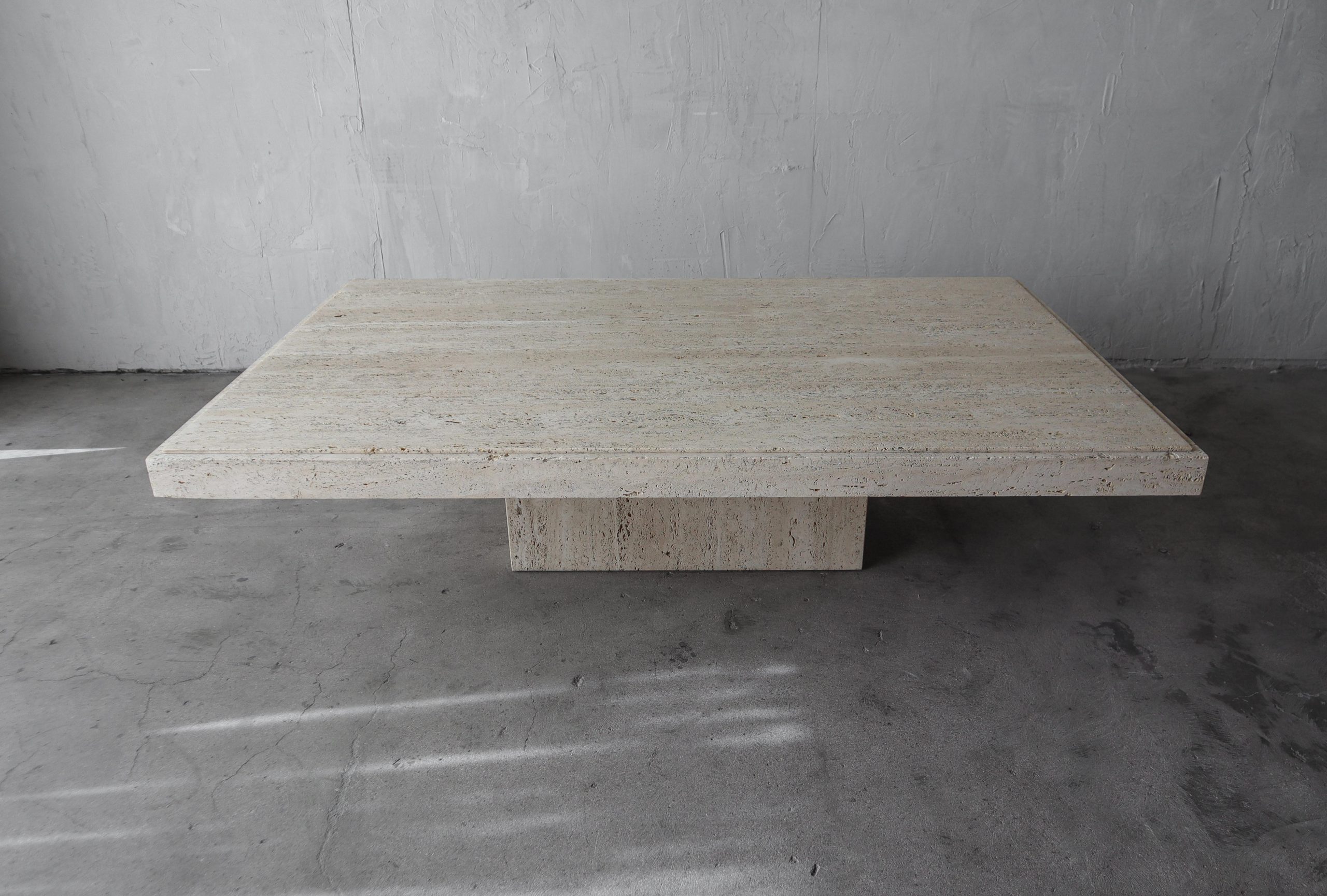 Massive Minimalist Travertine Coffee Table For Sale At 1Stdibs intended for