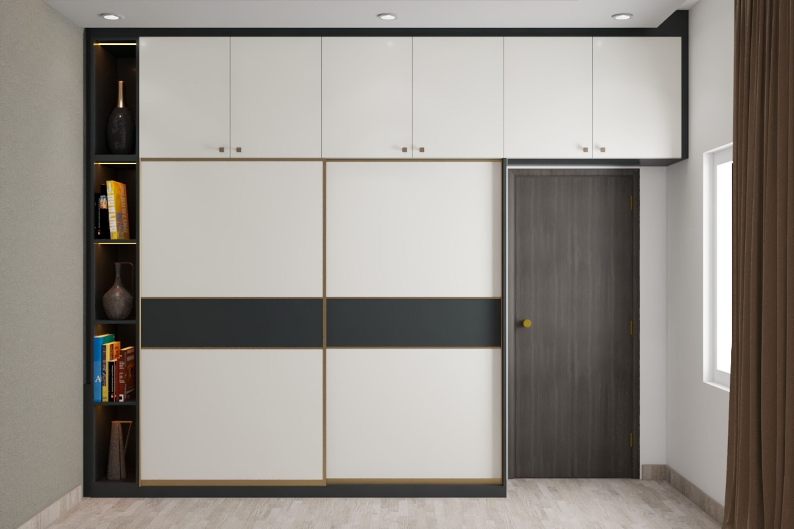 Modern Spacious White Wardrobe Design With Sliding Doors | Livspace throughout Beyond the Basics Understanding the Features of Your White Sliding Wardrobe