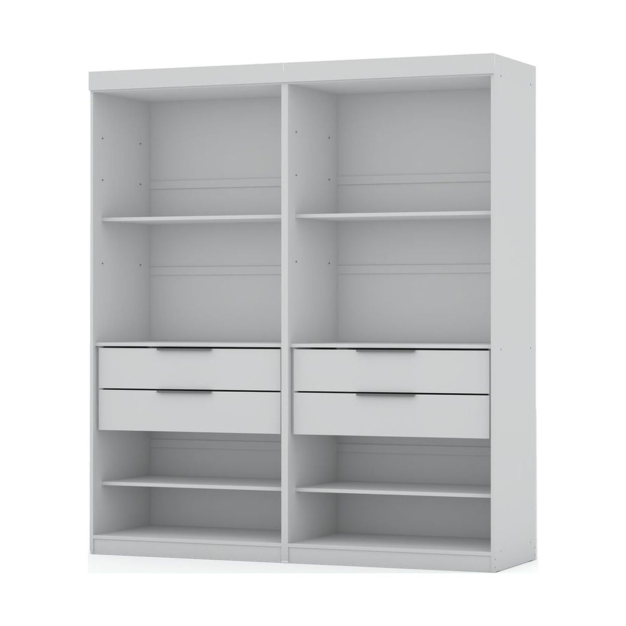 Mulberry Open 2 Sectional Modern Wardrobe Closet With 4 Drawers - Set ... with