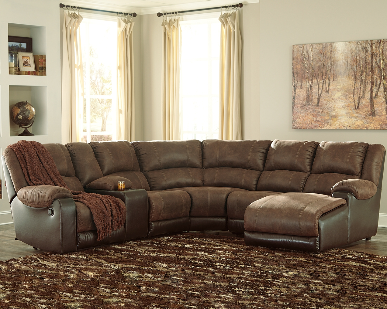 Nantahala 6-Piece Reclining Sectional With Chaise 50302S4 By Signature ... intended for