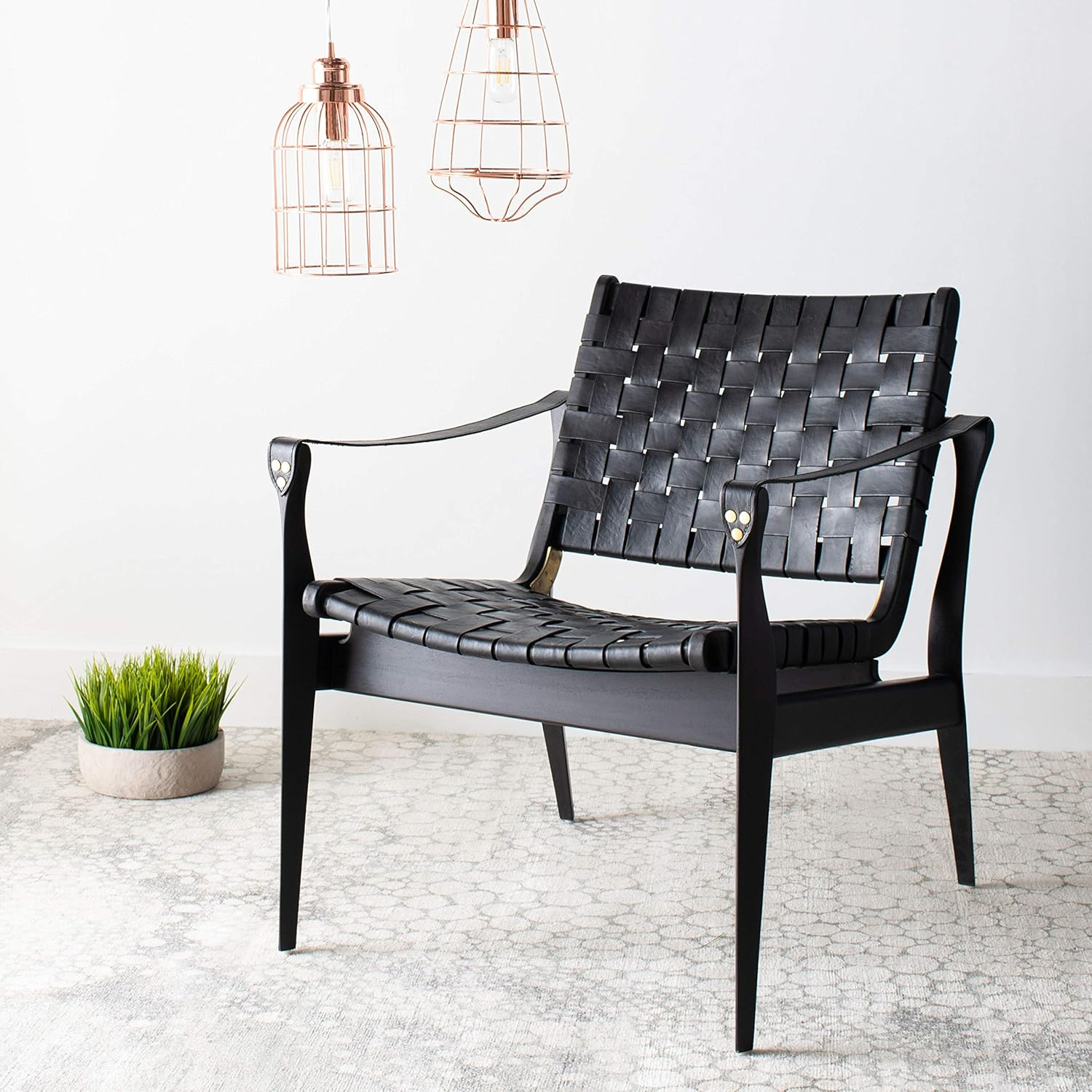 Safavieh Couture Home Dilan Black Leather Weave India | Ubuy in What to Consider When Choosing the Safavieh Couture Pietro Dining Chair Black