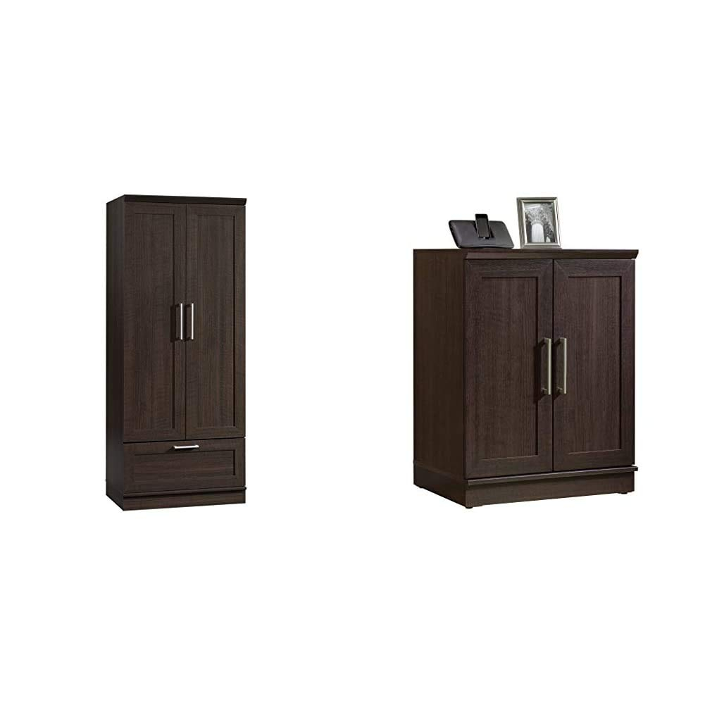 Sauder Homeplus Wardrobe, Dakota Oak Finish &amp;amp;Amp; Homeplus Base Cabinet ... with regard to