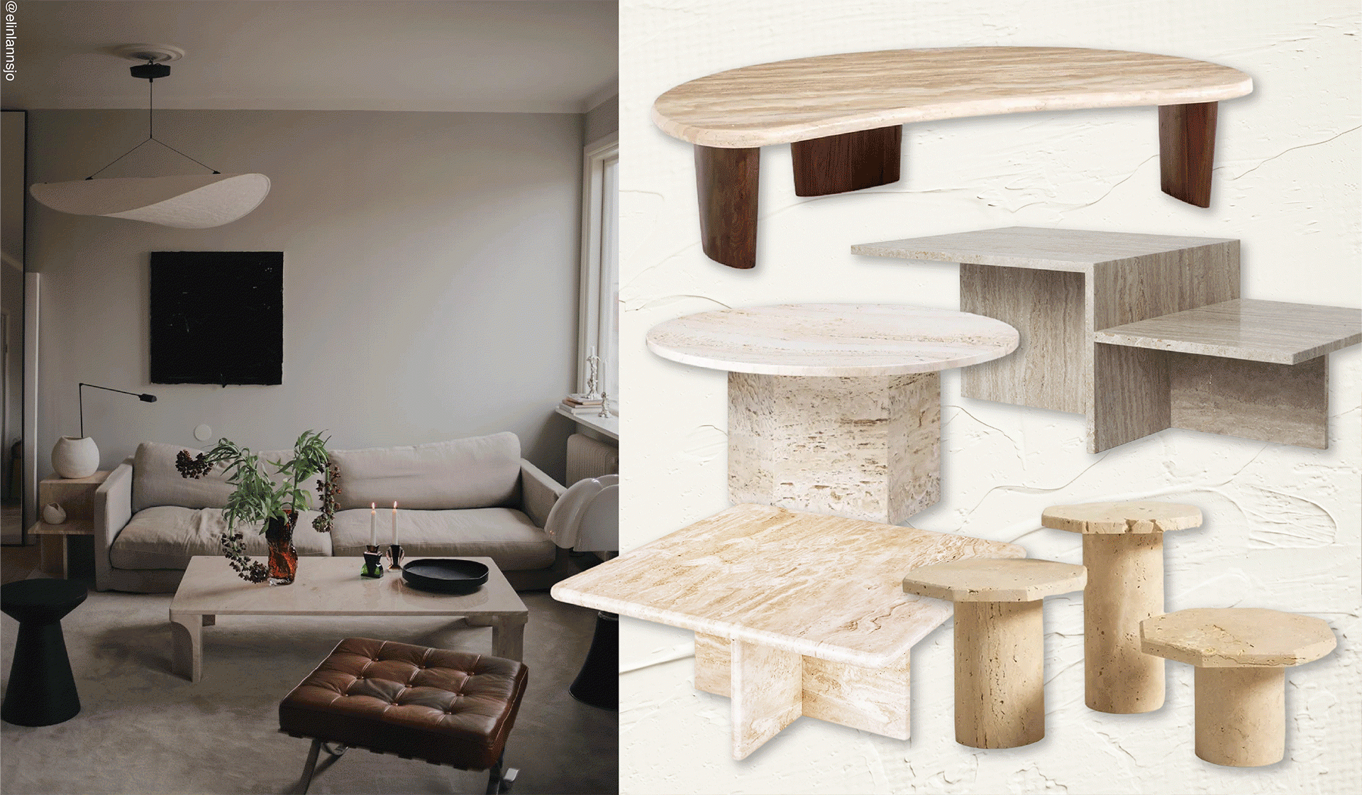 Travertine Coffee Tables Are In. These Are Our Favourites. inside The Art of Styling Your Large Organic Travertine Coffee Table