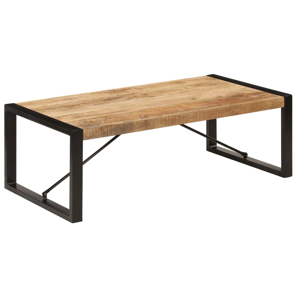 Vidaxl Coffee Table 47.2&amp;quot;X23.6&amp;quot;X15.7&amp;quot; Solid Mango Wood | Vidaxl.com within Styling Tips for Your vidaXL Industrial-Style Coffee Table