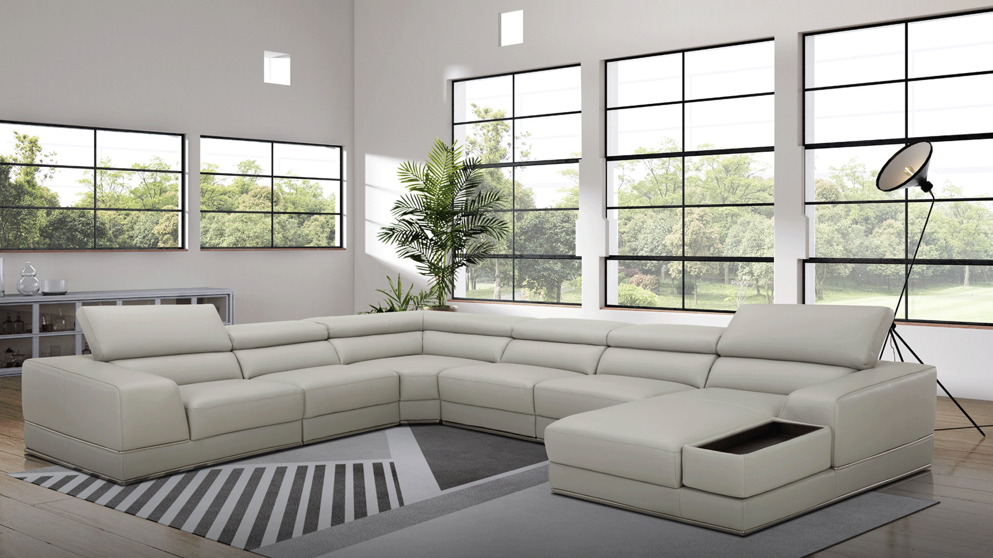 Designing Your Living Space Around the Dante 6-Piece Italian Leather Sectional