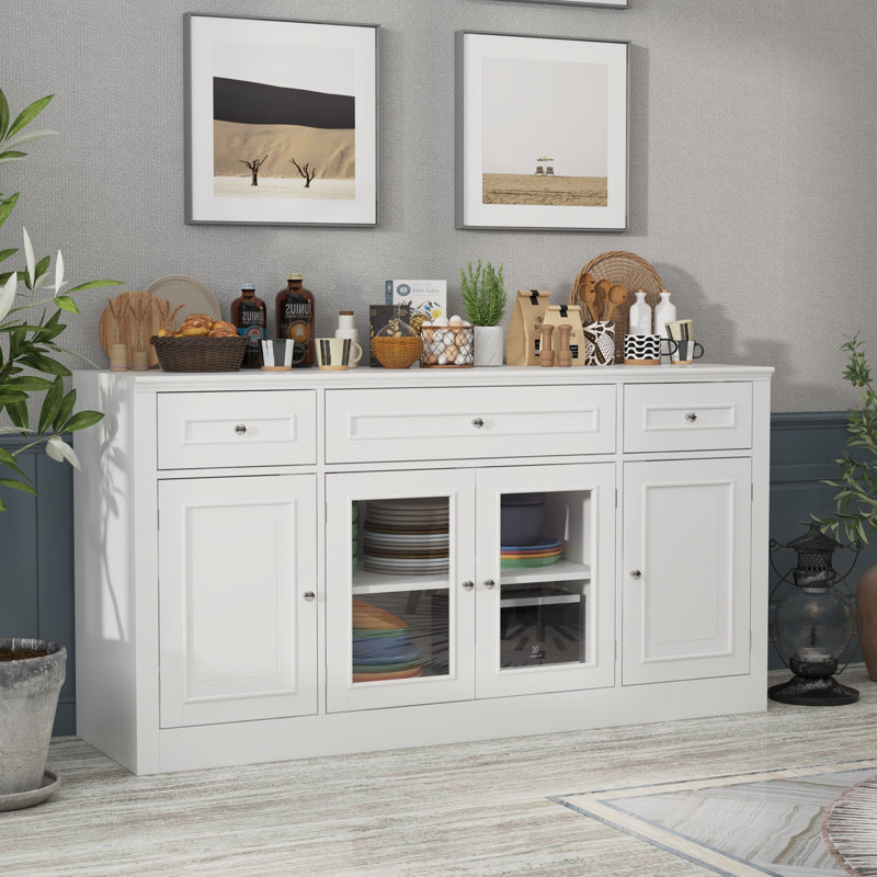 Elevate Your Dining Space With a Versatile 4-Door, 3-Drawer Buffet