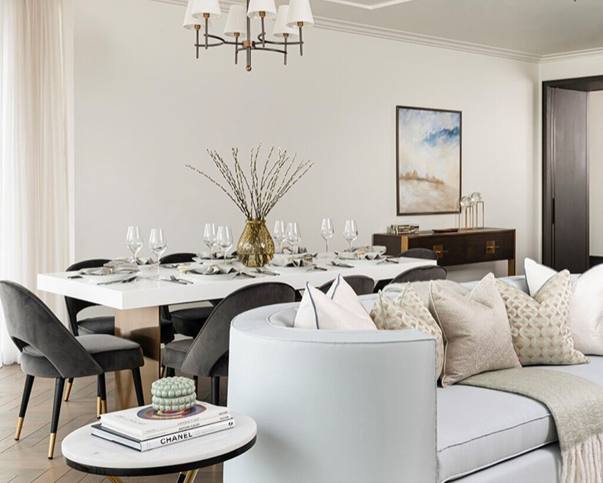 Yves Dining Chair In Grey, Brown Or Green Velvet - Set Of 2 | Dining Chairs for The Durability and Design of the Yves Grey Dining Set with Six Chairs