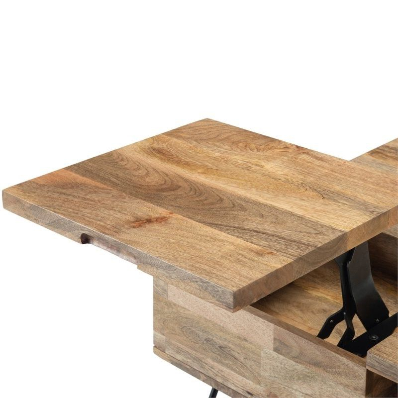 2025 Popular Natural Mango Wood Coffee Tables within