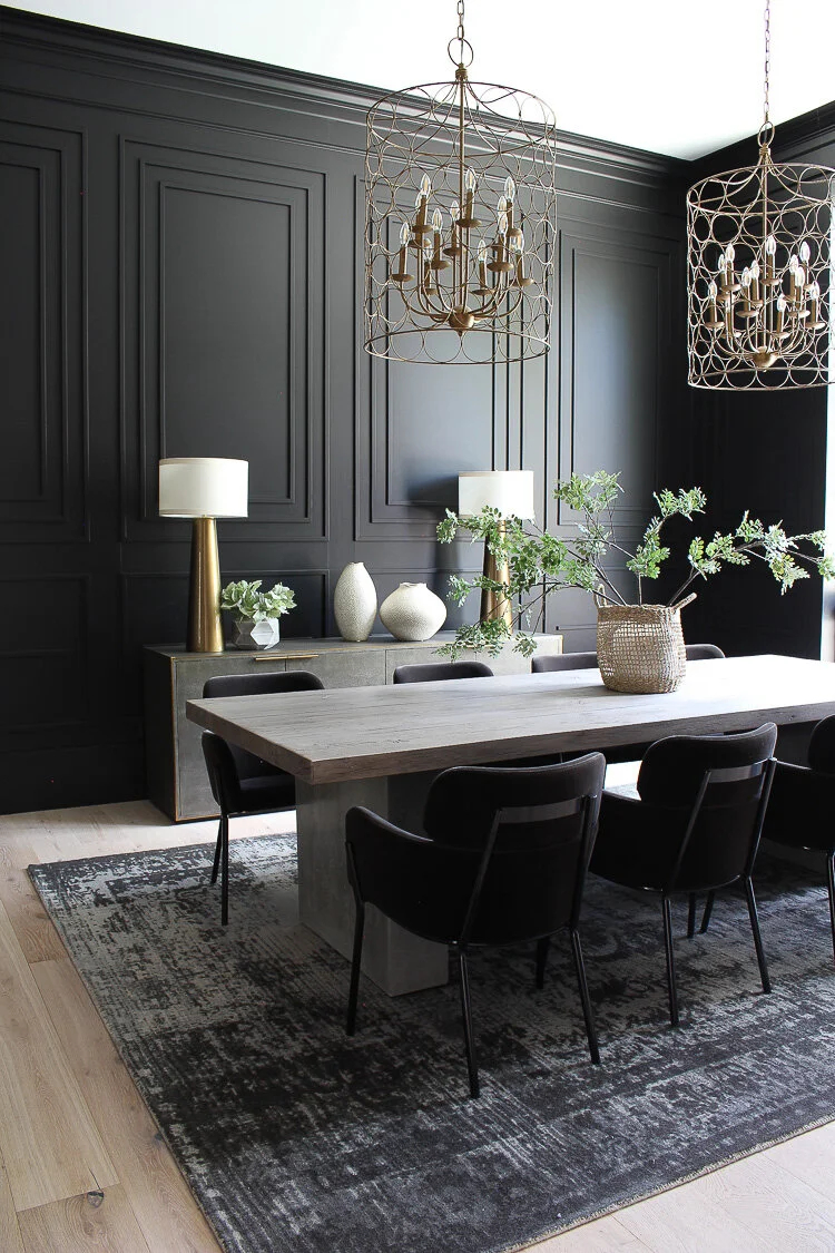 7 Bold Black Accent Wall Dining Room Ideas – Homystyle pertaining to