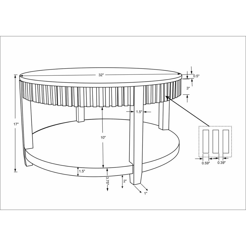 A Closer Look at the Dimensions of the Livabliss Coffee Table