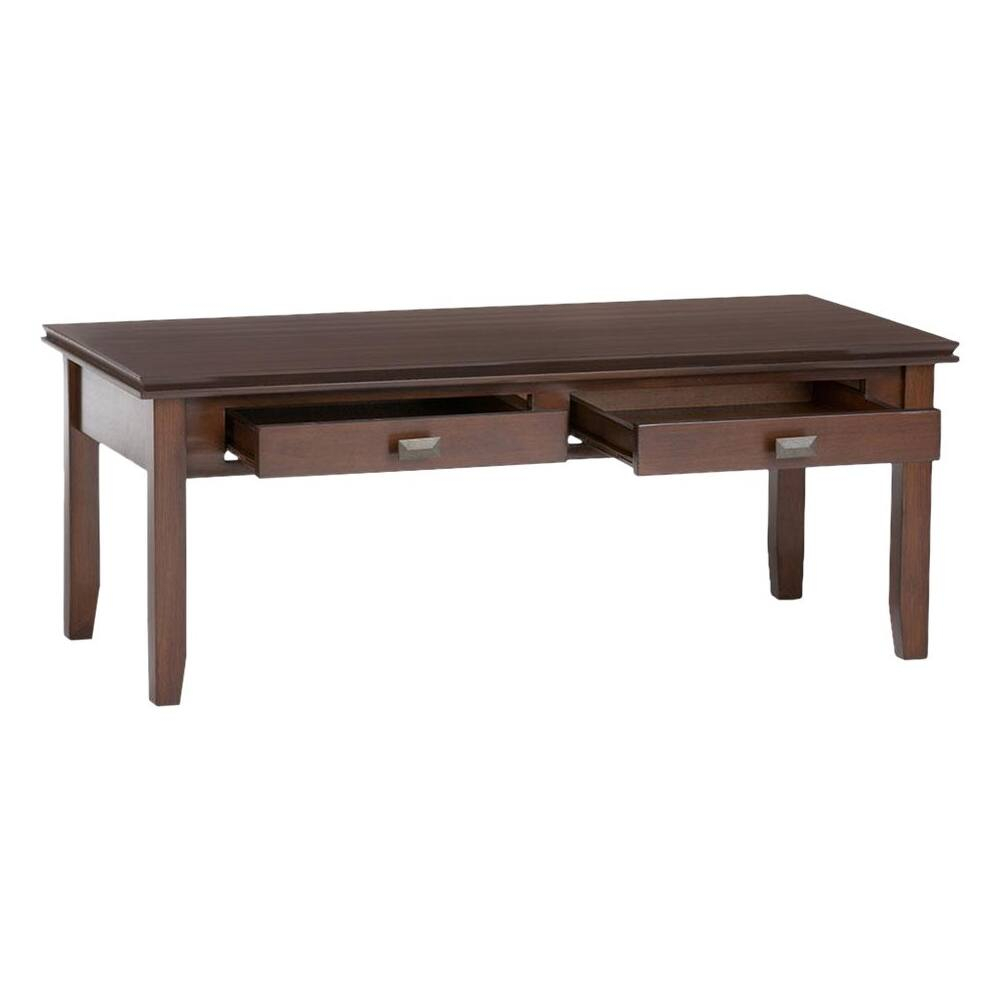 Best Buy: Simpli Home Artisan Rectangular Contemporary Wood 2-Drawer ... inside