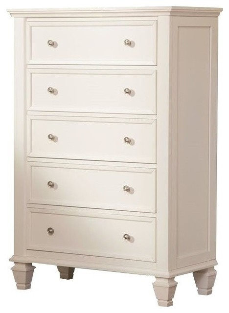 Coaster Sandy Beach Chest In White 201305 - Traditional - Dressers - By ... in