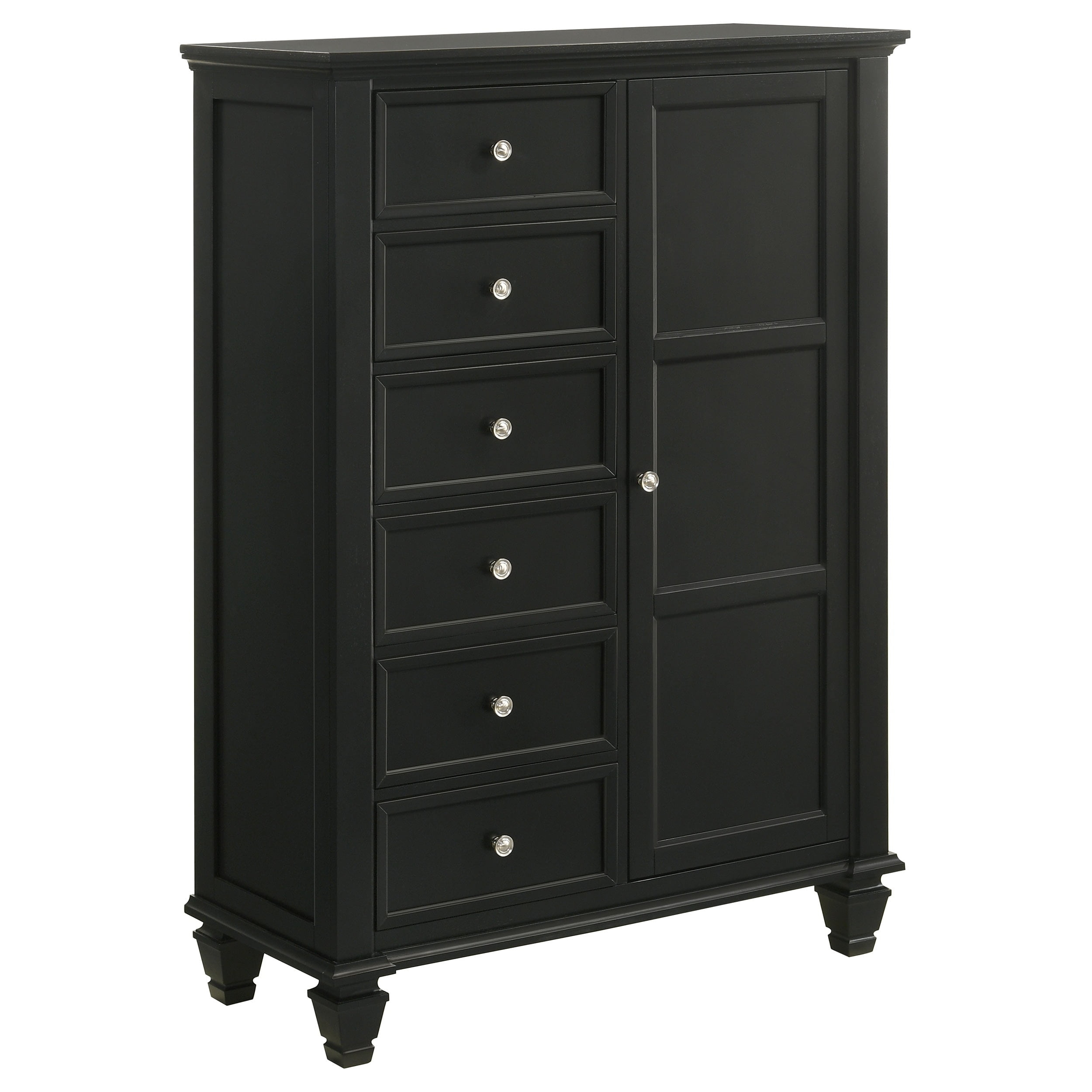 Coaster Sandy Beach Coastal Wood 8-Drawer Door Chest Black Dark Wood ... within