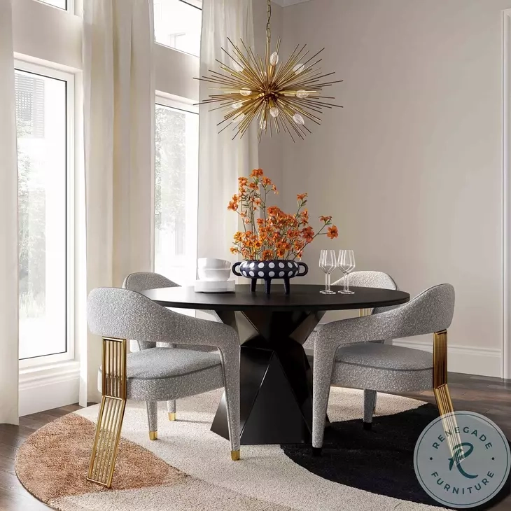 Corralis Speckled Grey Boucle Dining Chair From Tov | Coleman Furniture with The Little Details That Matter in the Corralis Cream Boucle Dining Chair