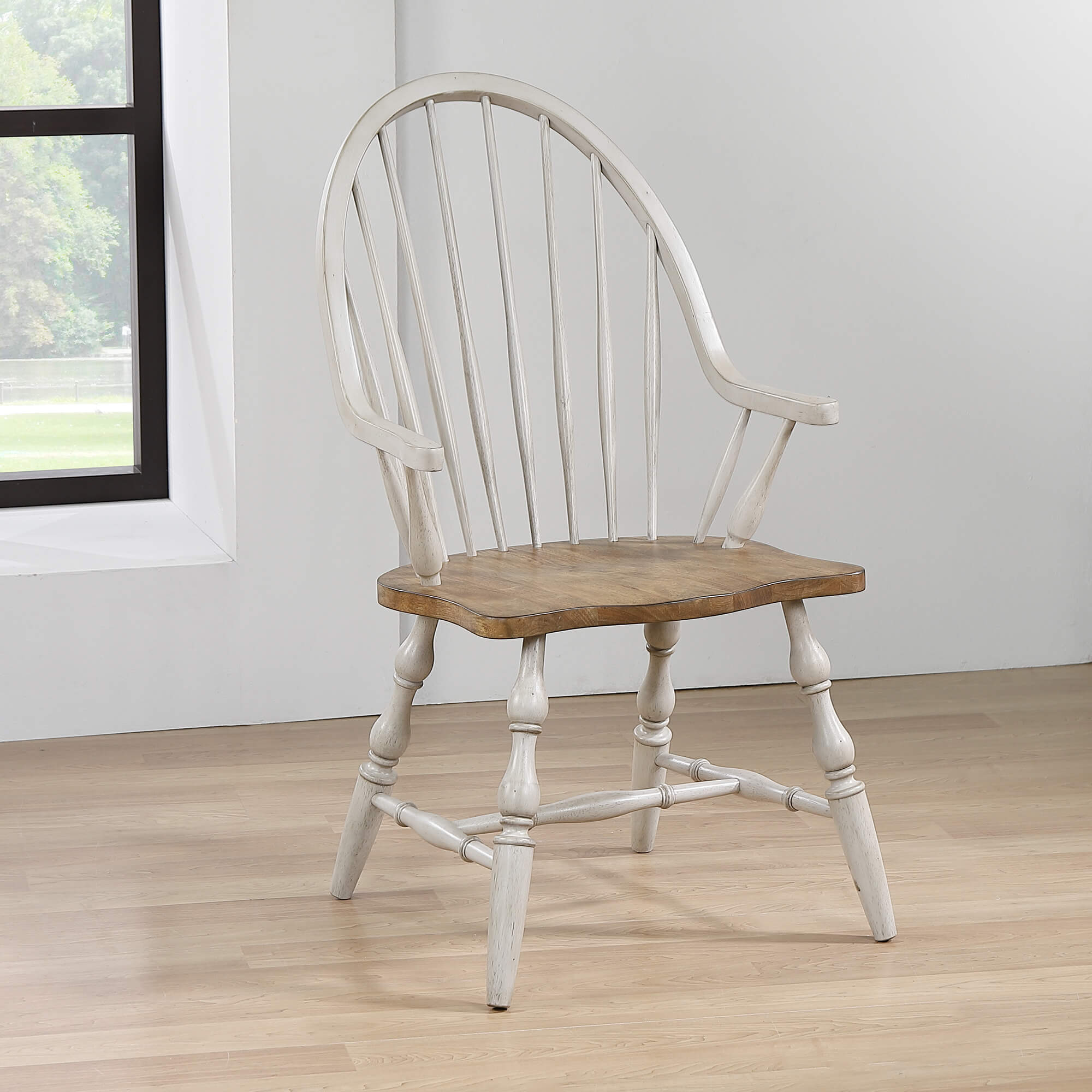 Country Grove Windsor Spindleback Dining Arm Chair – Gray Oak (41 ... with