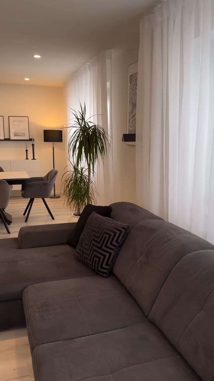 Cozy Elegance Best Living Room With Brown L-Shape Sofa For Comfort And ... throughout Your Blueprint for Relaxation the Ollie Brown L-Shaped Sofa