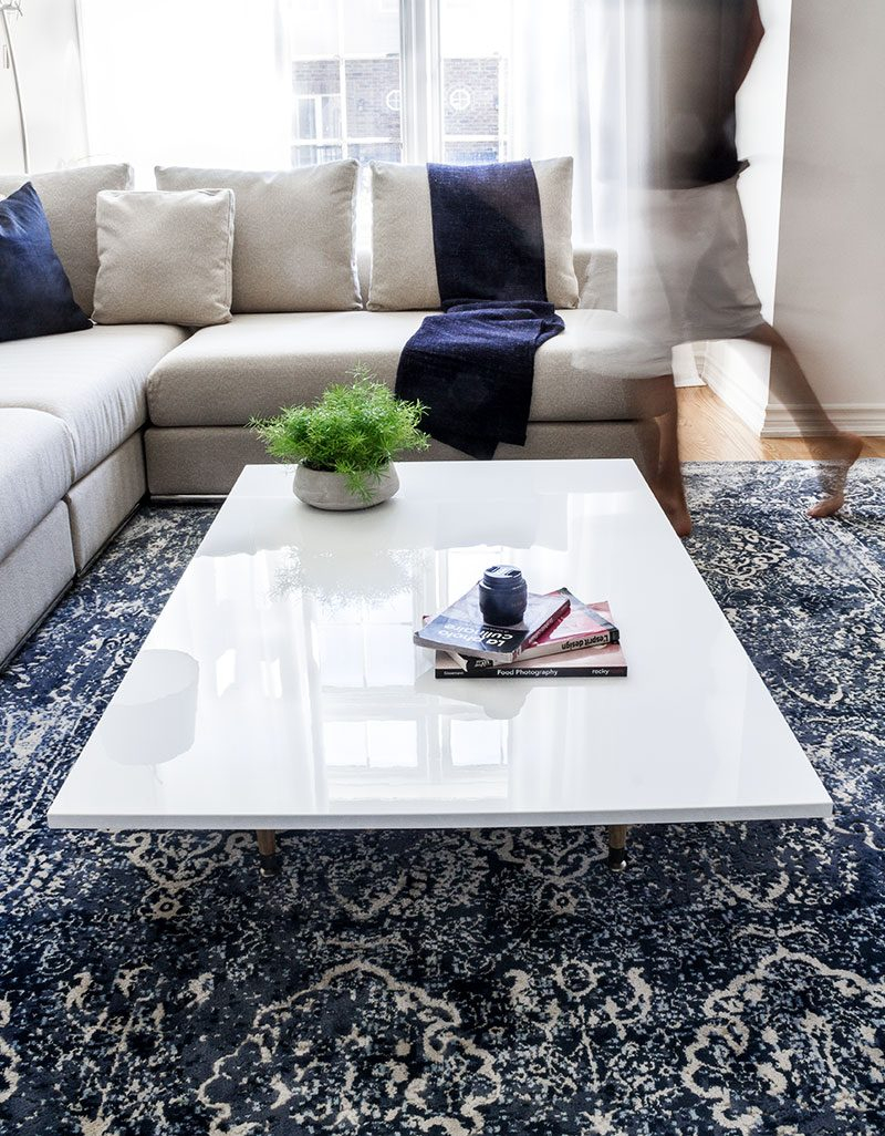 Diy Modern Coffee Table — Eatwell101 intended for How a White Beveled Coffee Table with a Lower Shelf Enhances Room Functionality