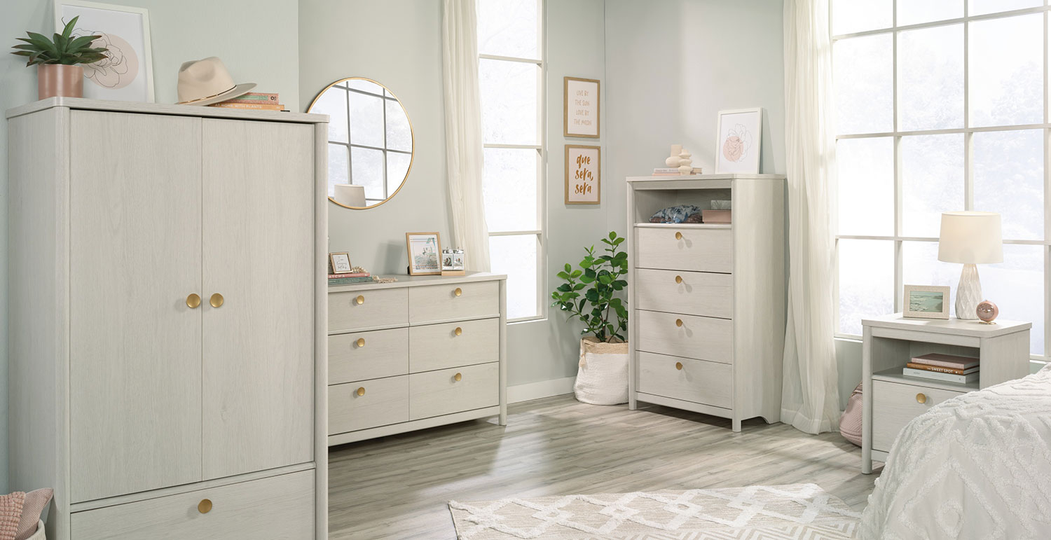 Dover Edge: Modern Style Bedroom Furniture – Sauder Furniture pertaining to Unpacking the Sauder Dover Edge ArmoireTimber Oak Your Guide to Assembly and Style